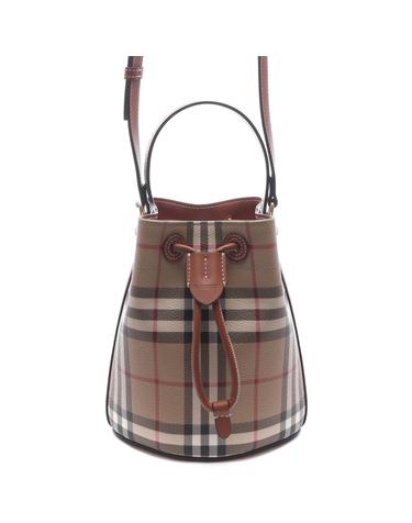 25FW 여성 체크 미니 버킷 숄더백 (8109794 VINTAGE CHECK BRIAR BROWN 25F)