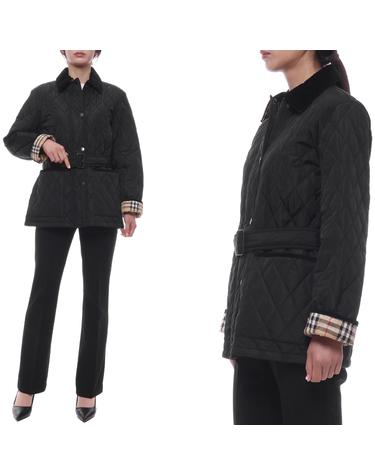 25FW 여성 코듀로이 퀼팅 재킷 (8110378 BLACK 25F)