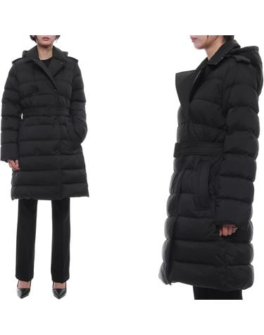 25FW 여성 나일론 후드 미드 렝스 패딩 (8110313 BLACK 25F)