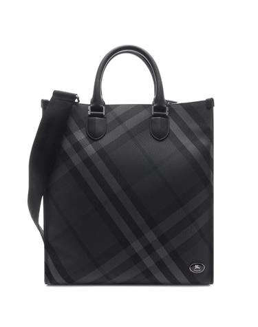 25FW 남성 EKD 체크 토트숄더백 (8111253 CHARCOAL 25F)
