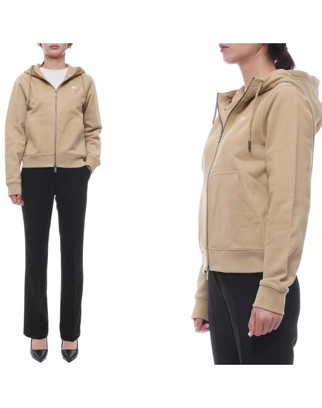 버버리 25FW 여성 EKD 자수 후드집업 (8111668 FLAX 25F) 착용컷