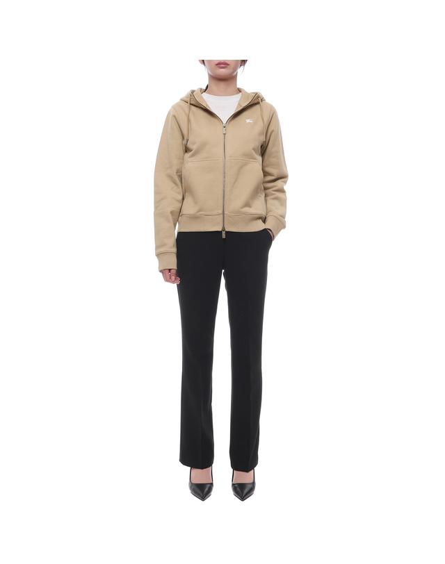 버버리 25FW 여성 EKD 자수 후드집업 (8111668 FLAX 25F) 착용컷