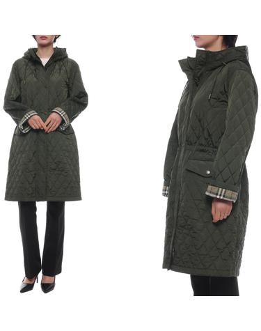 25FW 여성 퀼팅 후드 롱점퍼 (8110324 SHALE 25F)
