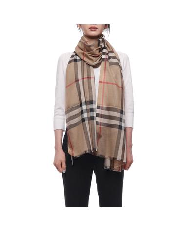 26FW 여성 체크 울 실크 머플러 (8078779 ARCHIVE BEIGE W 26F)
