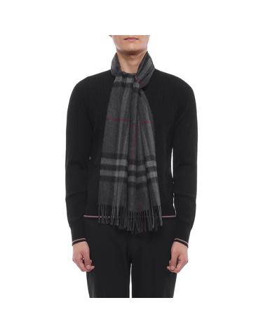 26FW 남성 체크 캐시미어 머플러 (8077880 CHARCOAL GREY M 26F)