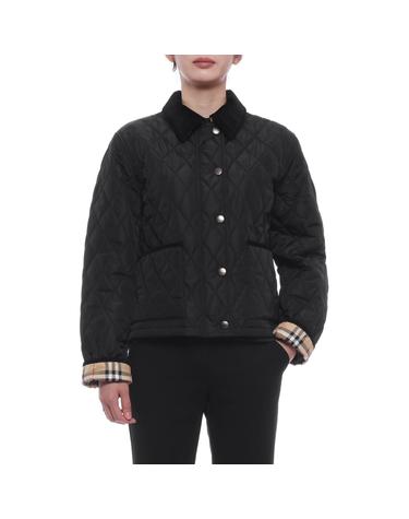 26FW 여성 퀼팅 크롭 재킷 (8107465 BLACK SAND 26F)