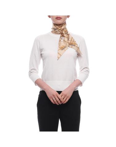 26FW 여성 체크 실크 스키니 스카프 (8126958 FINCH BROWN 26F)