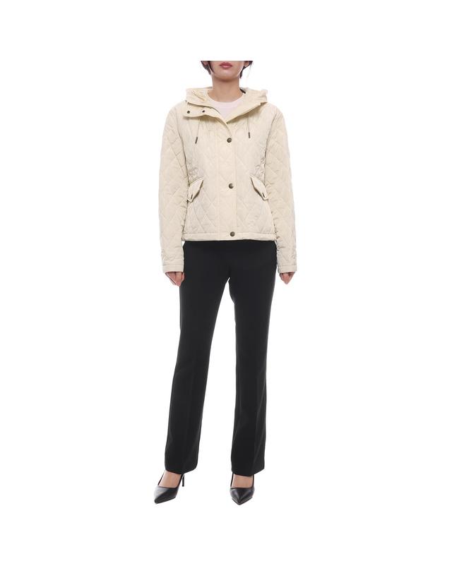 버버리 25FW 여성 퀼팅 후드 크롭 재킷 (8110327 NUTMEG 25F) 착용컷