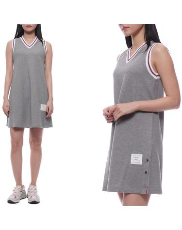 24SS 여성 피케 스트라이프 민소매 원피스 (FJD108A 00050 055 24S)