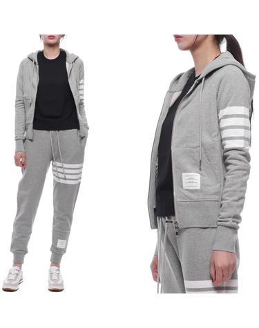24FW 여성 사선 스트라이프 후드집업 (FJT001A 00535 055 24F)