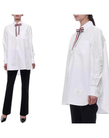25SS 여성 보우 타이 블루종 셔츠 (FLL139A 06496 100 25S)