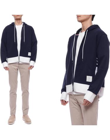 25SS 남성 사선 스트라이프 후드집업 (MJT517A 03037 415 25S)