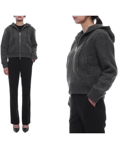 25FW 여성 울 플리스 후드집업 (FJT349B J0100 015 25F)