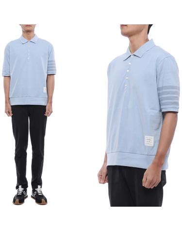 26SS 남성 사선 스트라이프 폴로 반팔티셔츠 (MJP236A J0253 480 26S)