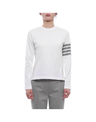 26FW 여성 사선 스트라이프 긴팔티셔츠 (FJS103G 07862 100 26F)