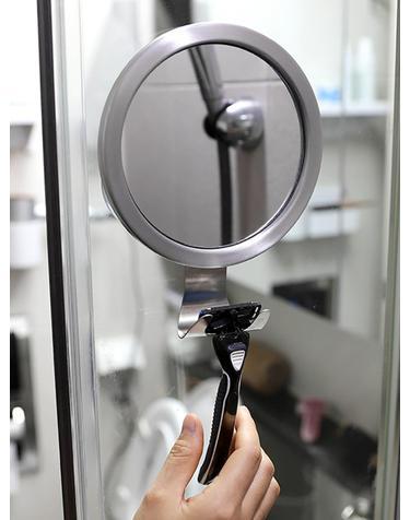 아토소 붙이는 욕실 면도경 김서림 방지 샤워부스 세면대 부착형 거울