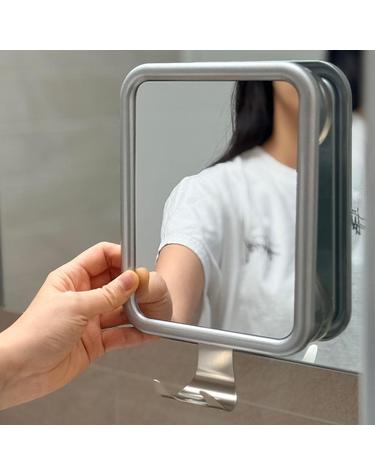 아토소 강력흡착 면도경 김서림방지 화장대 사각형 샤워실 화장실 욕실 보조 거울