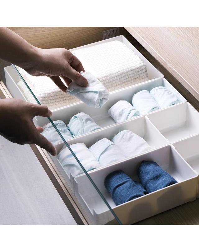 아토소 서랍 속 정리 칸막이 커트러리 거치대 수납 트레이 착용컷