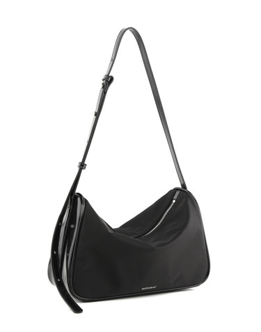 몽삭 클로이 Nylon 숄더백 라지 블랙 AP15-2505-BN