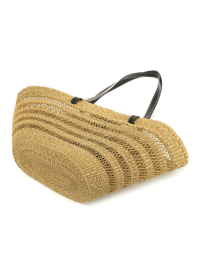 바네사브루노 블랙 라피아 PANIER GM백 상세