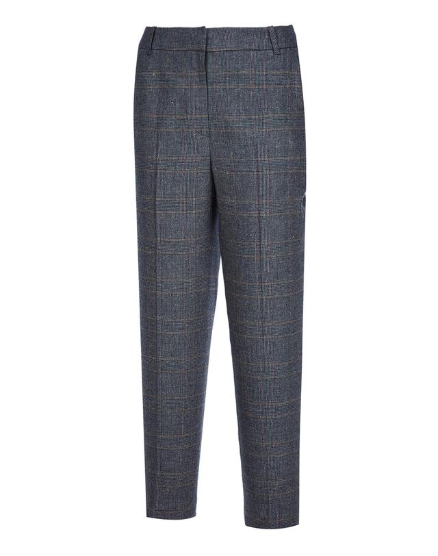 아떼 바네사브루노 여성 그레이 체크 울혼방 슬랙스팬츠 진한 그레이 착용컷