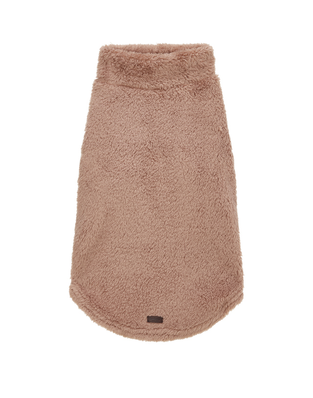 바버 [BARBOUR] 아이보리 Teddy Fleece Dog 점퍼 베이지 착용컷