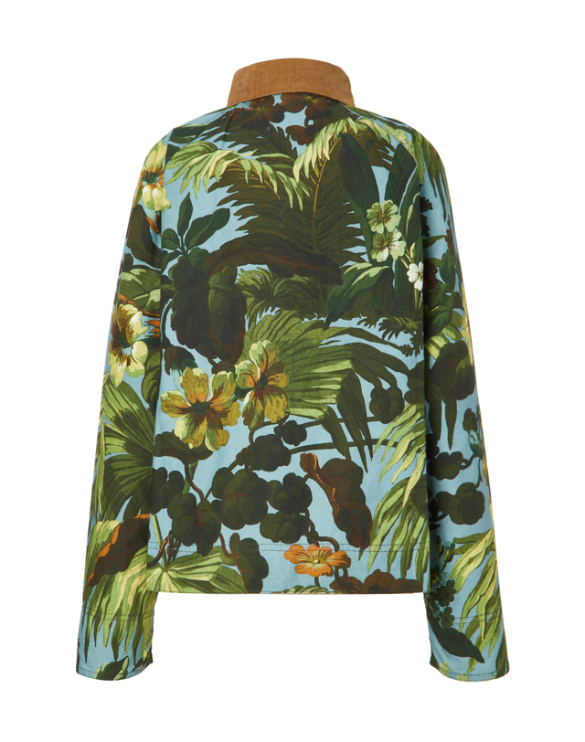 바버 [클리어런스][Barbour X House of Hackney] 블루 Lauriston Showerproof 자켓 착용컷