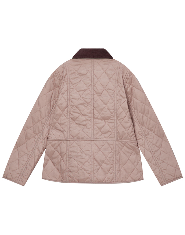 바버 [Barbour Kids] 바버 키즈 핑크 Summer Liddesdale 퀼팅 자켓 착용컷
