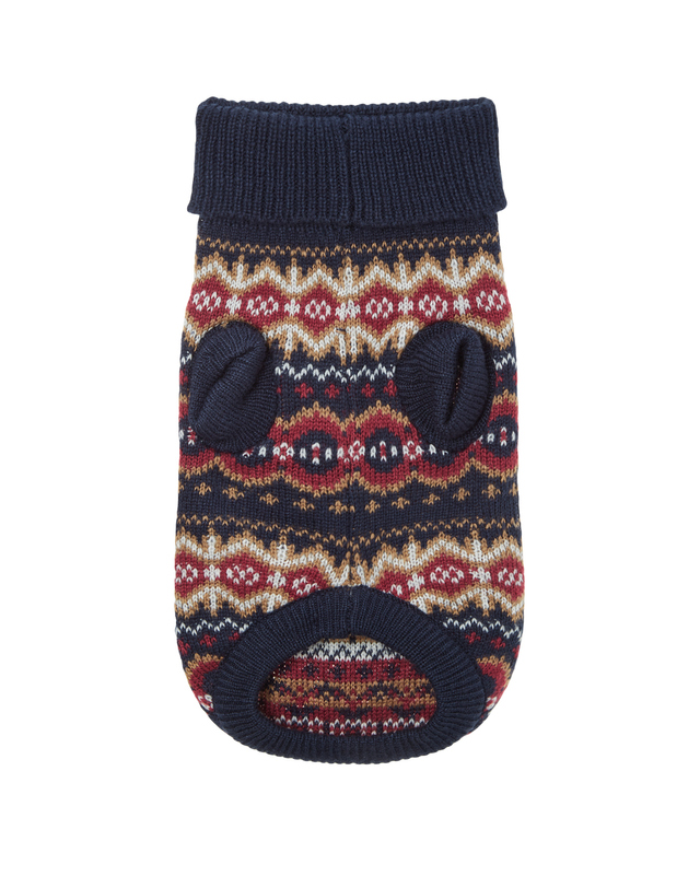 바버 레드 Case Fair Isle Dog 점퍼 착용컷