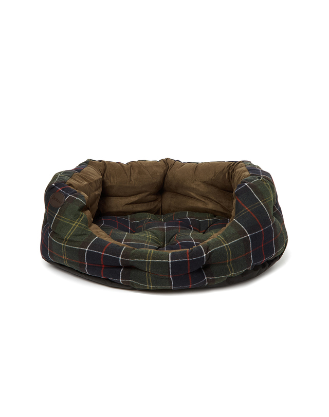 바버 30인치 카키 타탄 Dog Bed MULTI COLOR 착용컷