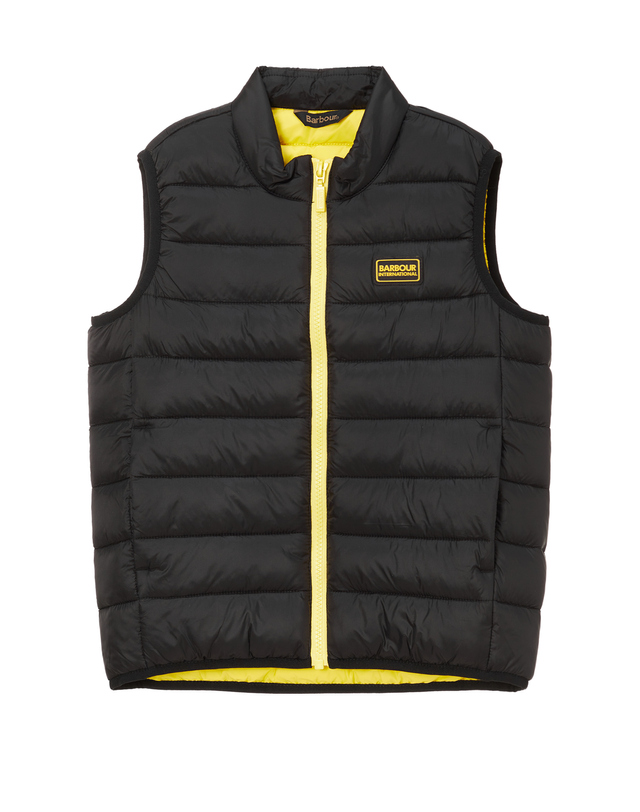 바버 블랙 키즈 B.Intl Reed Gilet 베스트 착용컷