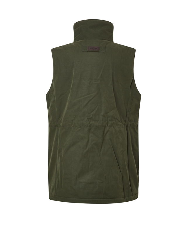 바버 여성 카키 Beaconsfield Gilet 베스트 진한 연두 착용컷