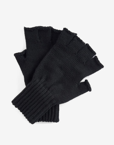 블랙 Fingerless 장갑