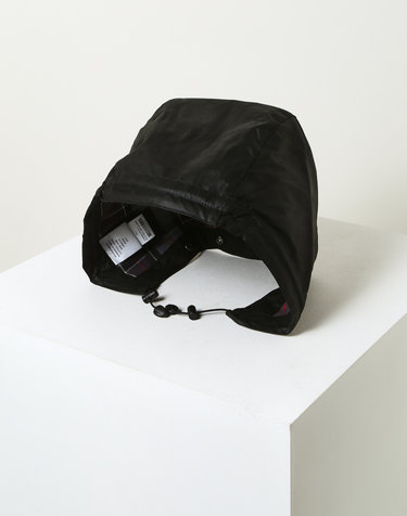 남성 블랙 Waxed Cotton 후드