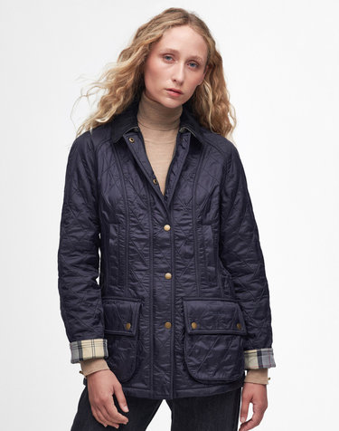여성 네이비 Beadnell Polarquilt 비드넬 폴라퀼트 자켓