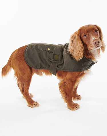 [Barbour Dog] 올리브 2 in 1 왁스 도그 코트