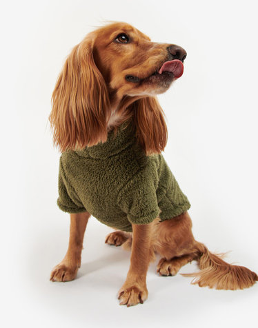 [Barbour Dog] 카키 Teddy Fleece 애견 점퍼