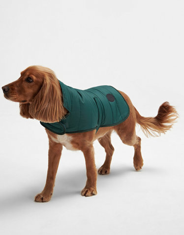 [Barbour Dog] 그린 Baffle 퀼팅 애견 코트