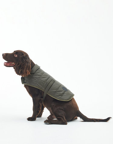 [Barbour Dog] 올리브 Baffle 퀼팅 애견 코트