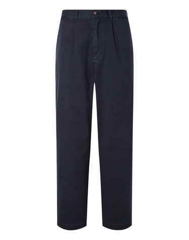 남성 네이비 워싱 트윌 릴렉스 핏 팬츠