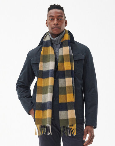 패턴 Tattersall 램스울 스카프