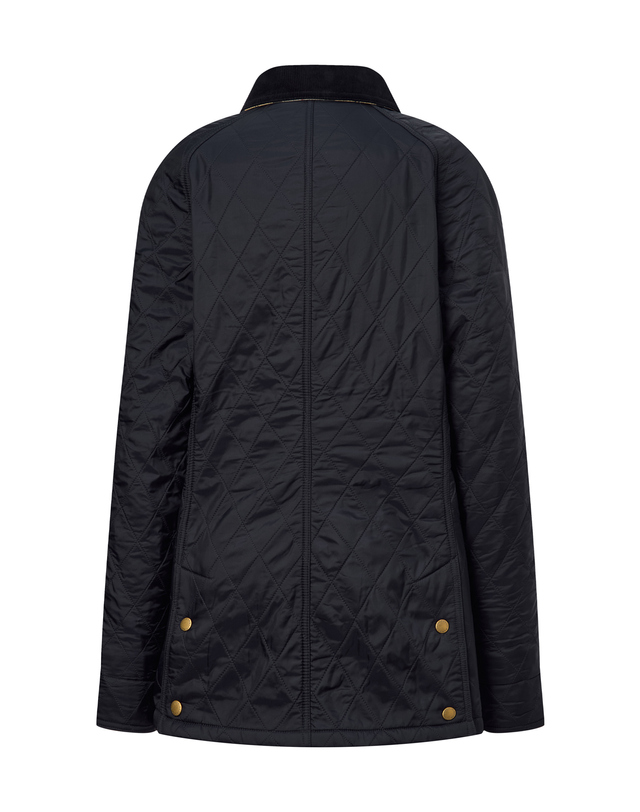바버 여성 네이비 Beadnell Polarquilt 비드넬 폴라퀼트 자켓 착용컷