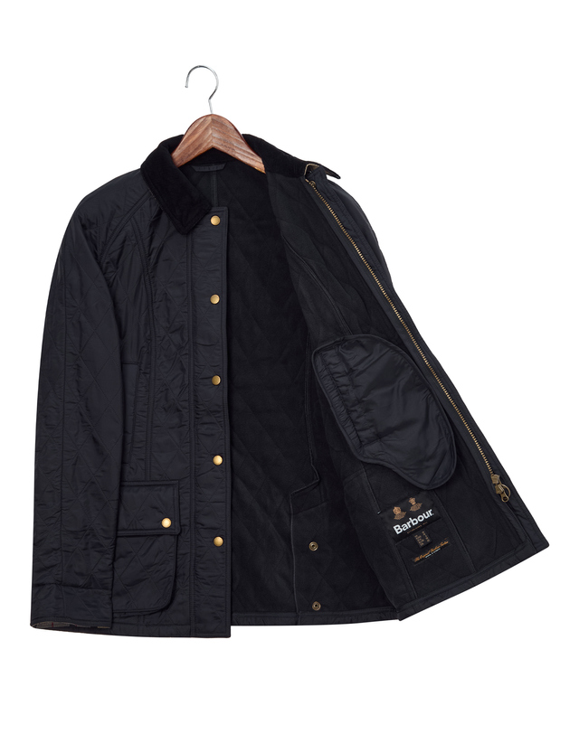바버 여성 네이비 Beadnell Polarquilt 비드넬 폴라퀼트 자켓 착용컷