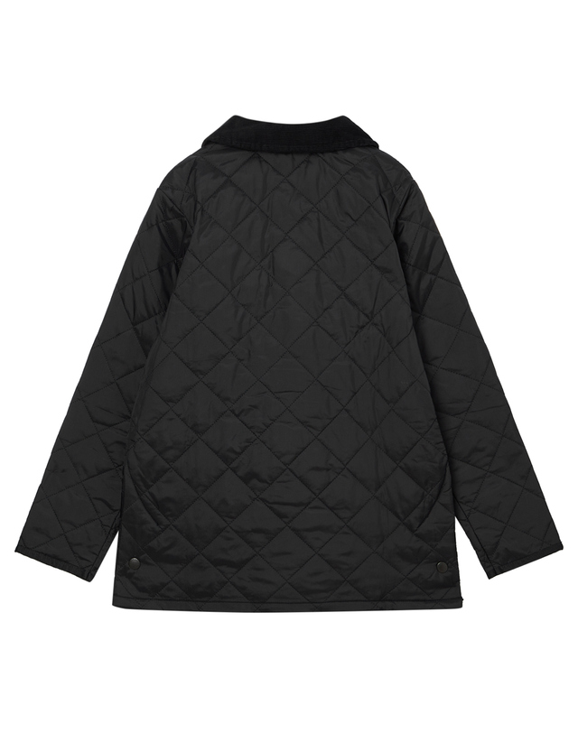 바버 [Barbour Kids] 키즈 블랙 Liddesdale 퀼팅 자켓 착용컷