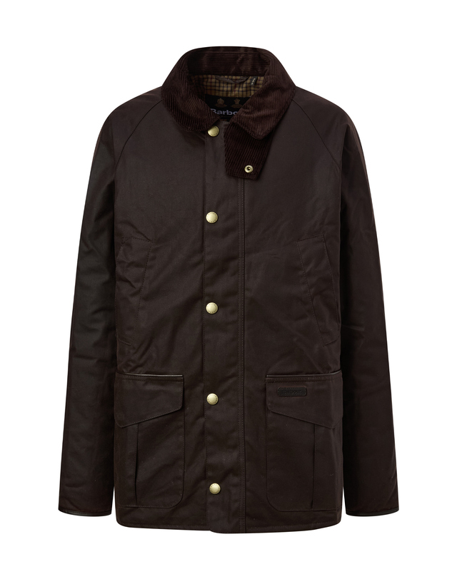 바버 남성 브라운 Stratford Tattersall 왁스 자켓 진한 브라운 착용컷