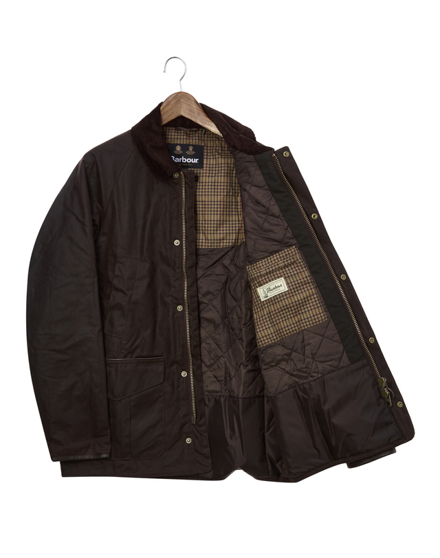 바버 남성 브라운 Stratford Tattersall 왁스 자켓 진한 브라운 착용컷