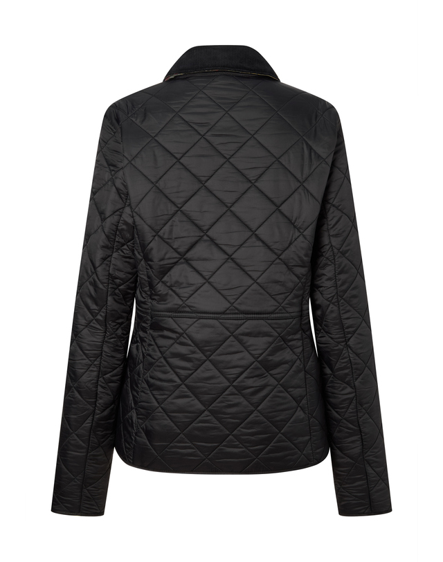 바버 [BEST] 여성 블랙 Deveron Polarquilt 폴라퀼트 자켓 착용컷