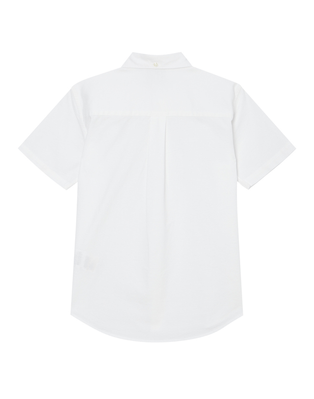 바버 [Barbour Kids] 키즈 화이트 Camford S/S 테일러드 셔츠 흰색 착용컷