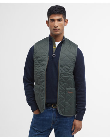 남성 올리브 Waistcoat/Zip-In 퀼팅 베스트
