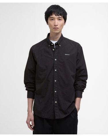 남성 블랙 Garment Dyed Poplin OS Fit 셔츠